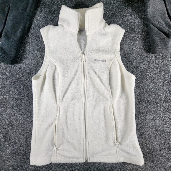 Lot Of 3 Columbia Full Zip Fleece Vest Women's S Black Gray & White Outdoors - Picture 5 of 14
